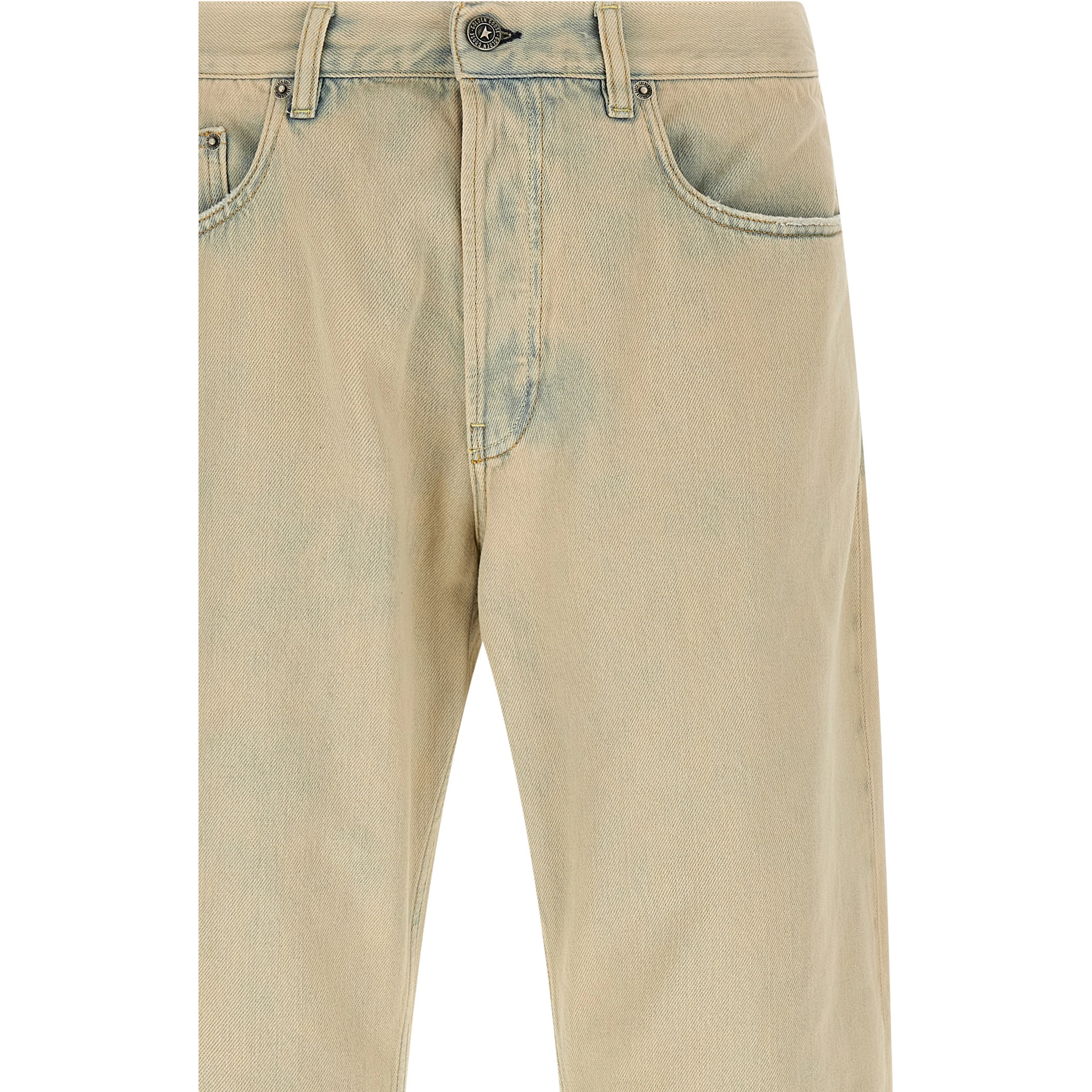 Beige Cotton Jeans Denim