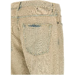Beige Cotton Jeans Denim