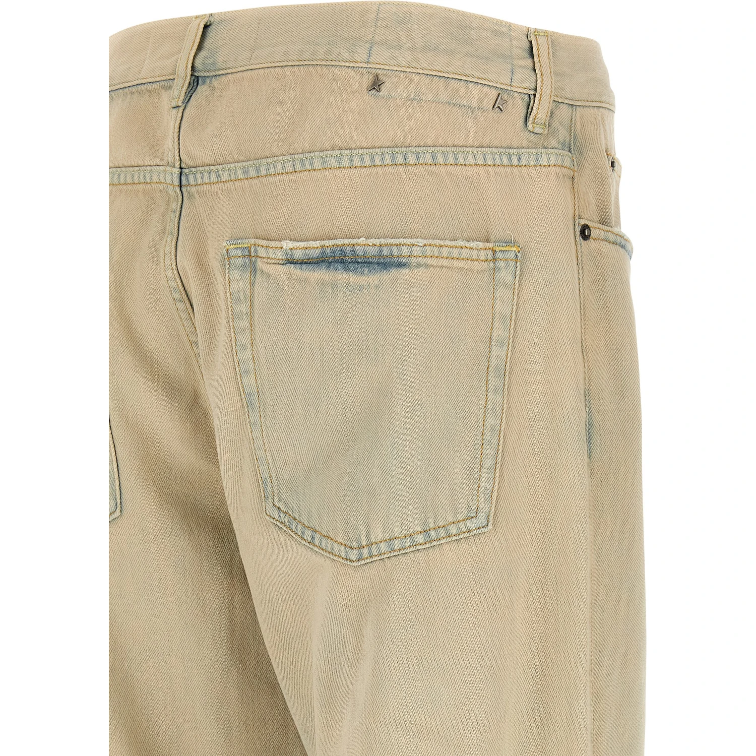 Beige Cotton Jeans Denim