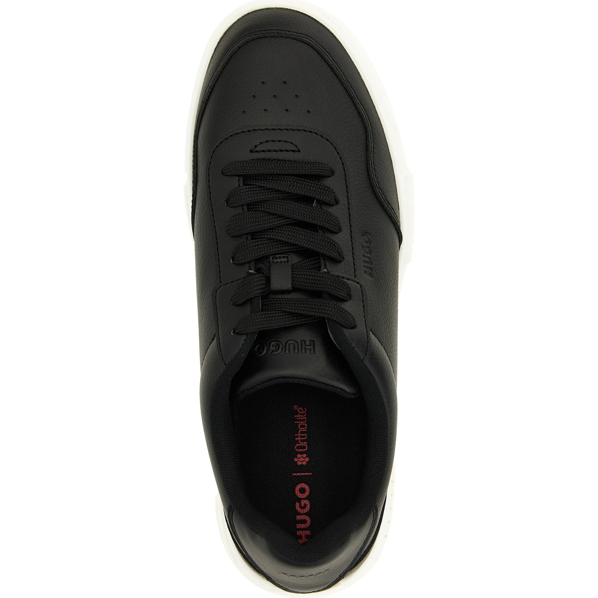Black Polyester Low Top Sneakers