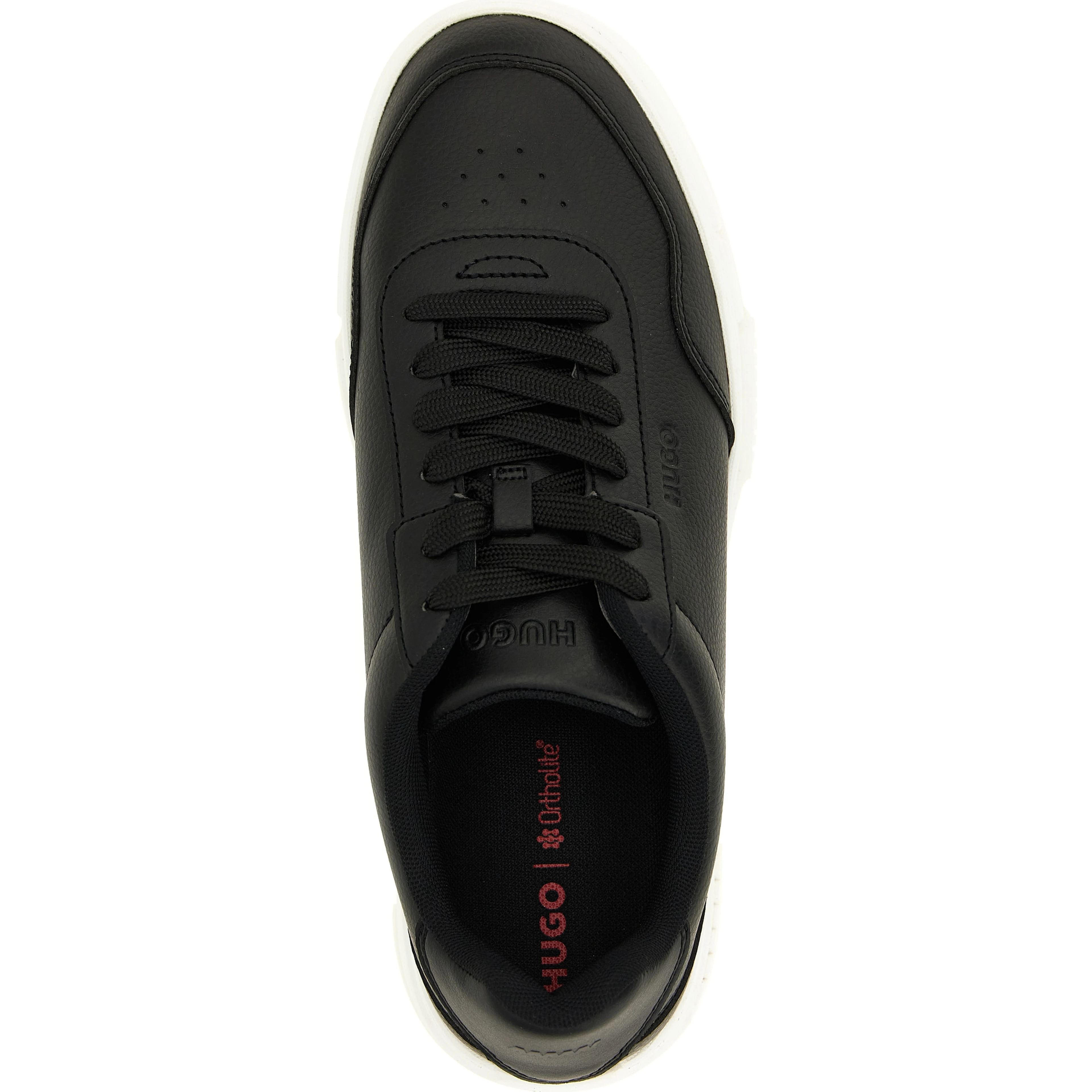 Black Polyester Low Top Sneakers