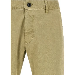 Bicolor Cotton Casual Pants