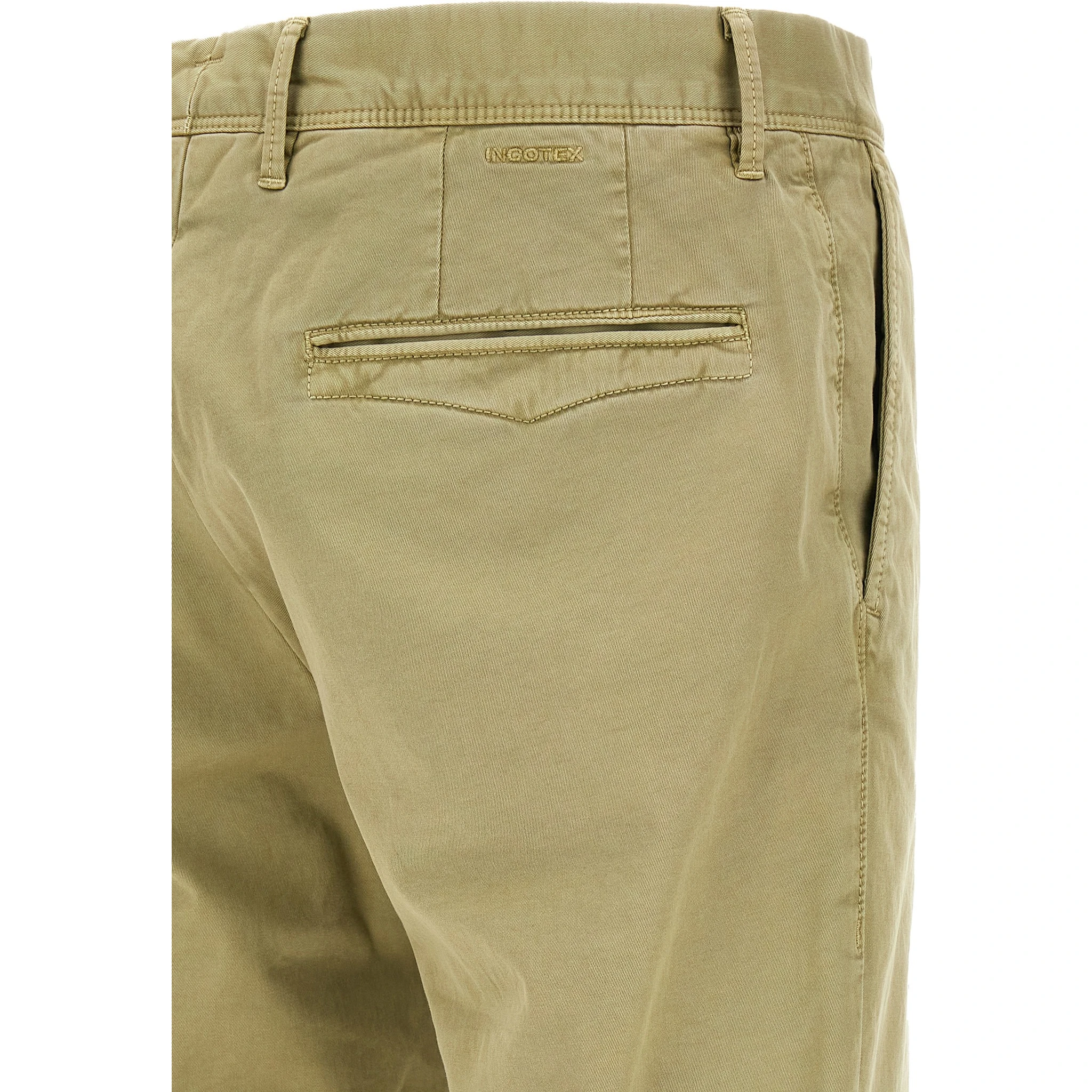 Bicolor Cotton Casual Pants