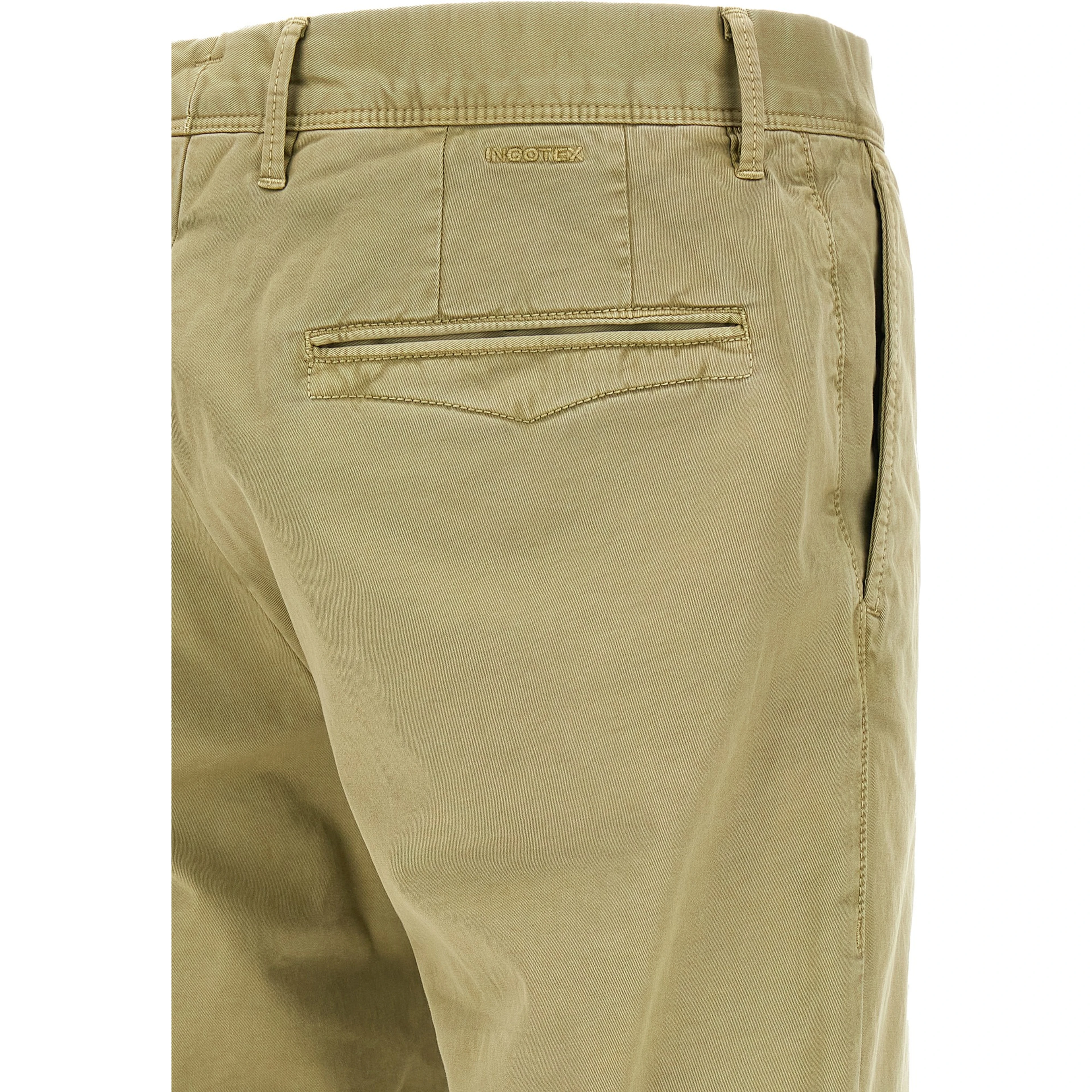 Bicolor Cotton Casual Pants