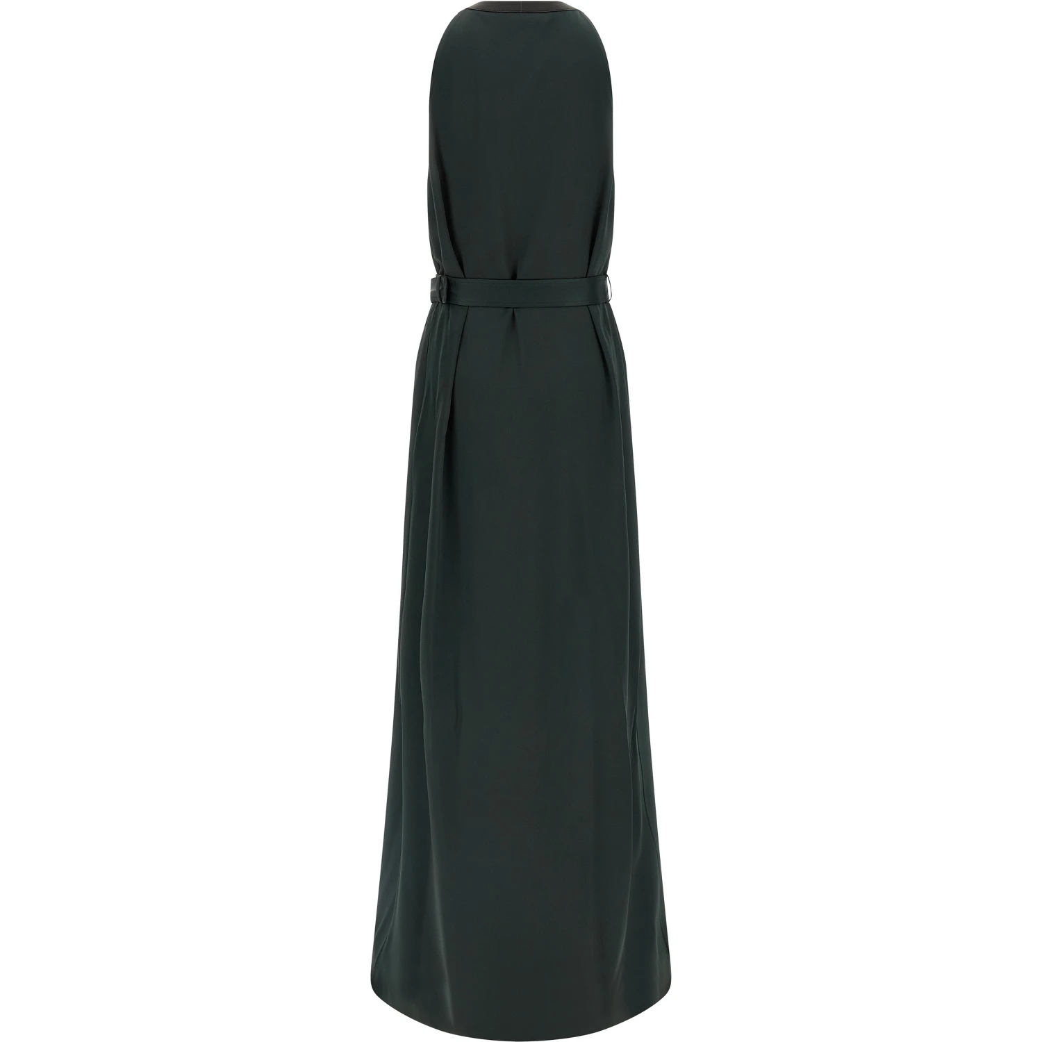 Bicolor Acetate Long Dress