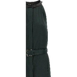Bicolor Acetate Long Dress