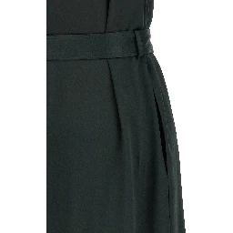 Bicolor Acetate Long Dress