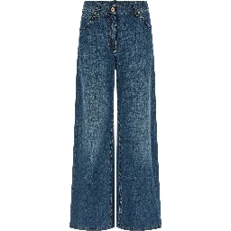 Blue Cotton Relaxed Fit Jeans