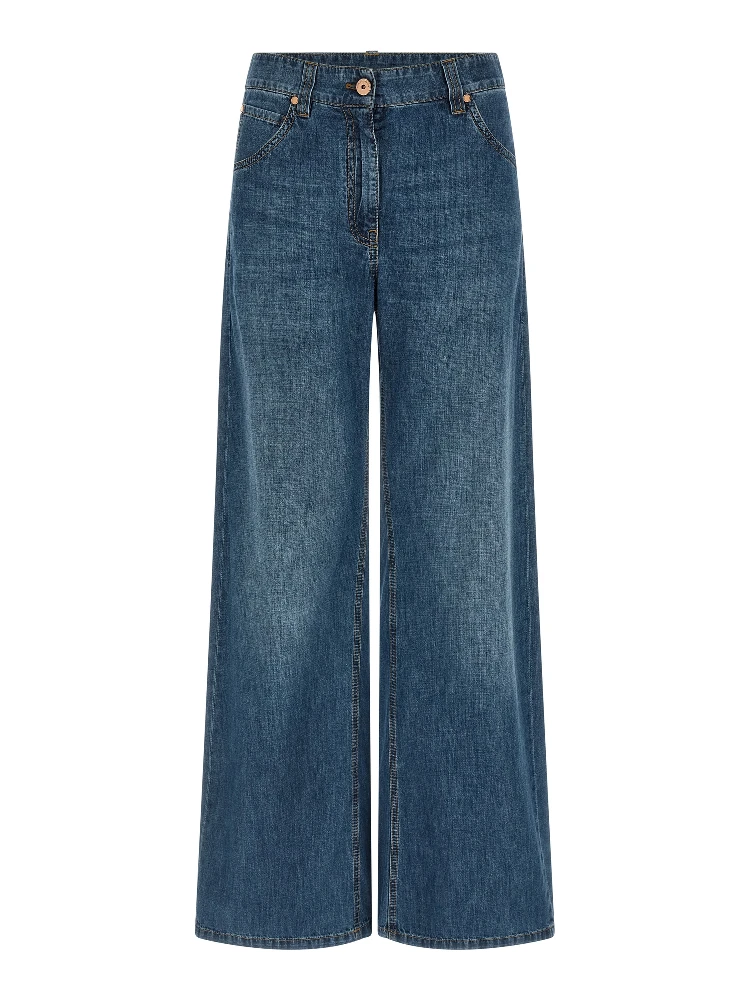 Blue Cotton Relaxed Fit Jeans