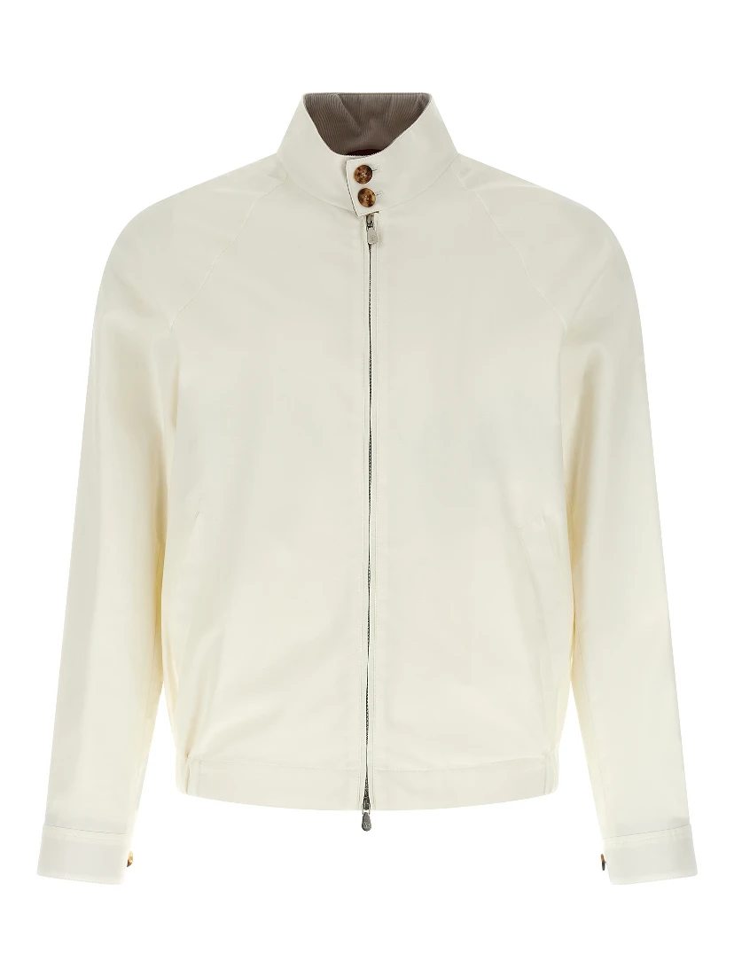 White Cotton Full-Length Jacket