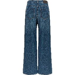 Blue Cotton Relaxed Fit Jeans