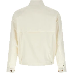 White Cotton Full-Length Jacket