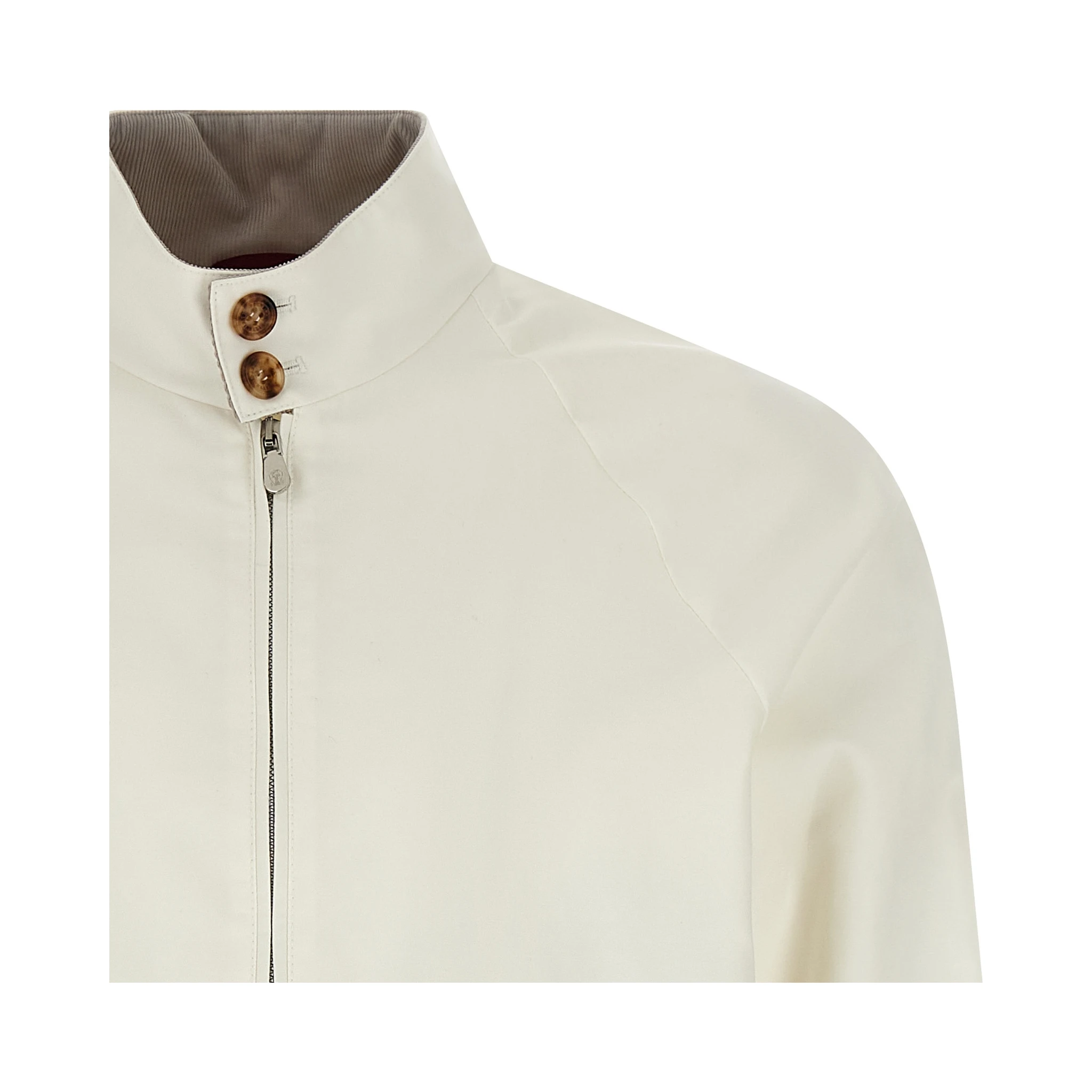 White Cotton Full-Length Jacket