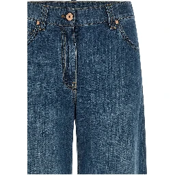 Blue Cotton Relaxed Fit Jeans