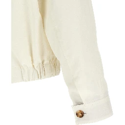 White Cotton Full-Length Jacket