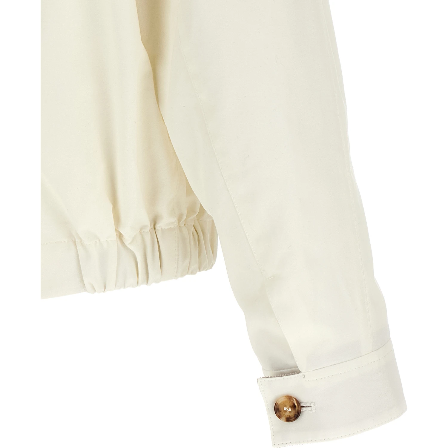 White Cotton Full-Length Jacket