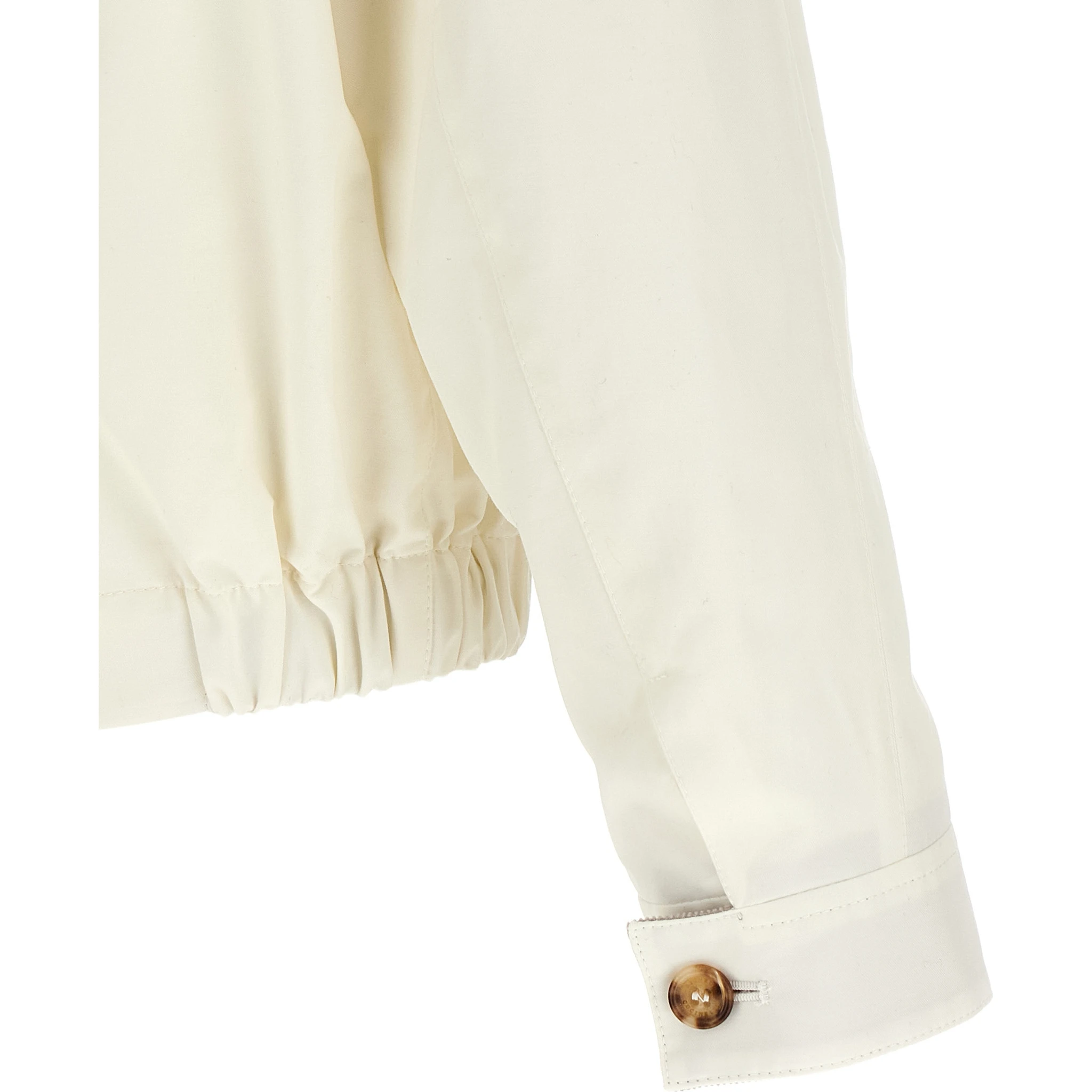 White Cotton Full-Length Jacket