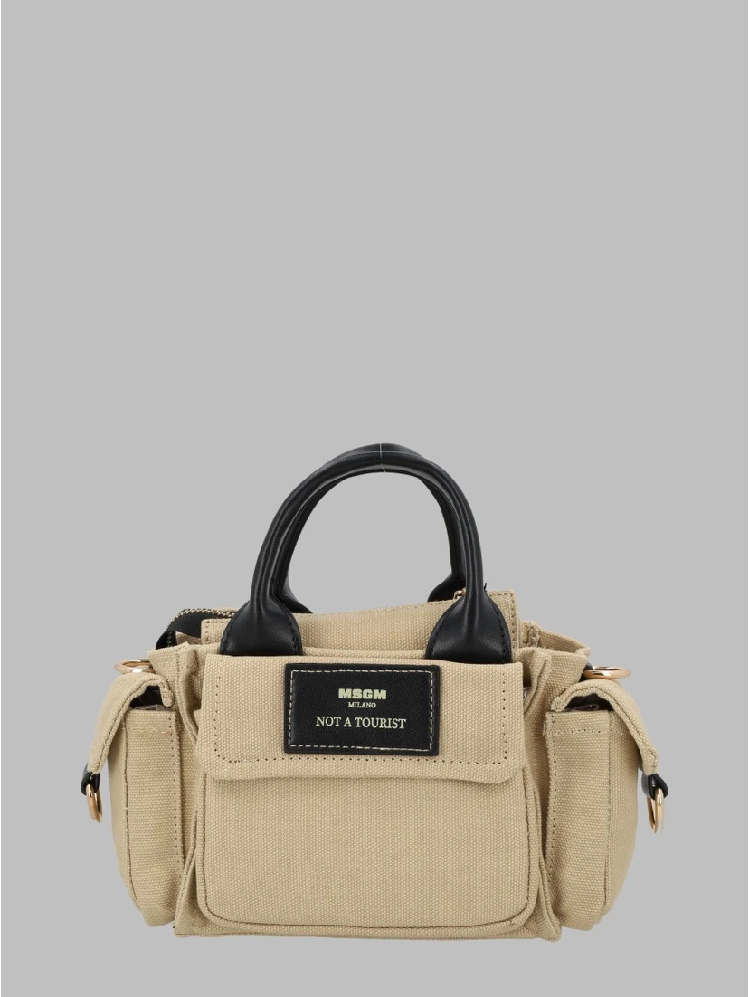 mini bag canvas eco-leather girl