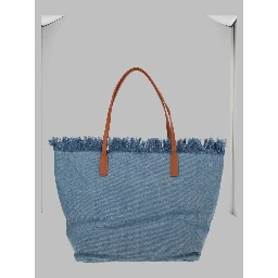 BORSA "CITY" IN DENIM CON FRANGE