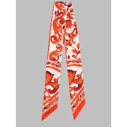 FOULARD IN TWILL DI SETA STAMPA MAIOLICA