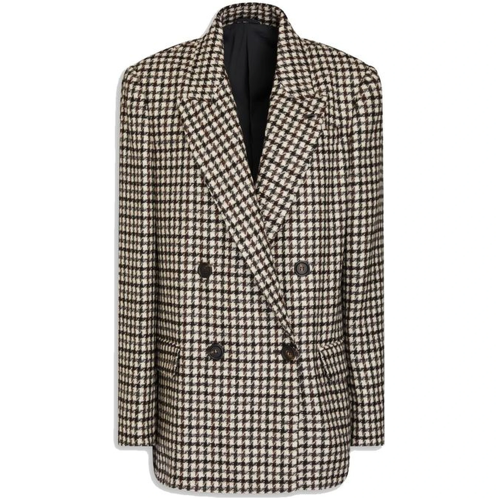Brown Alpaca Leather Blazer