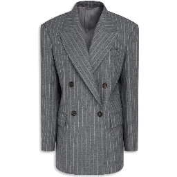 Gray Virgin Wool Blazer