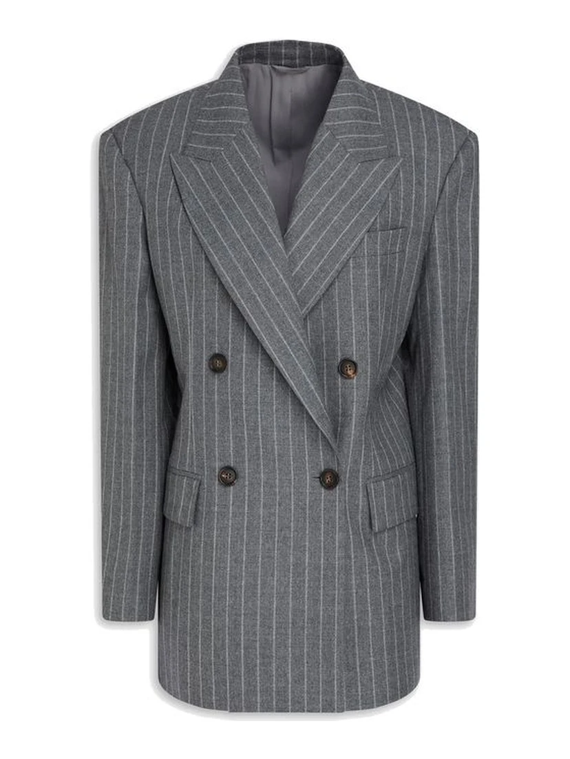 Gray Virgin Wool Blazer