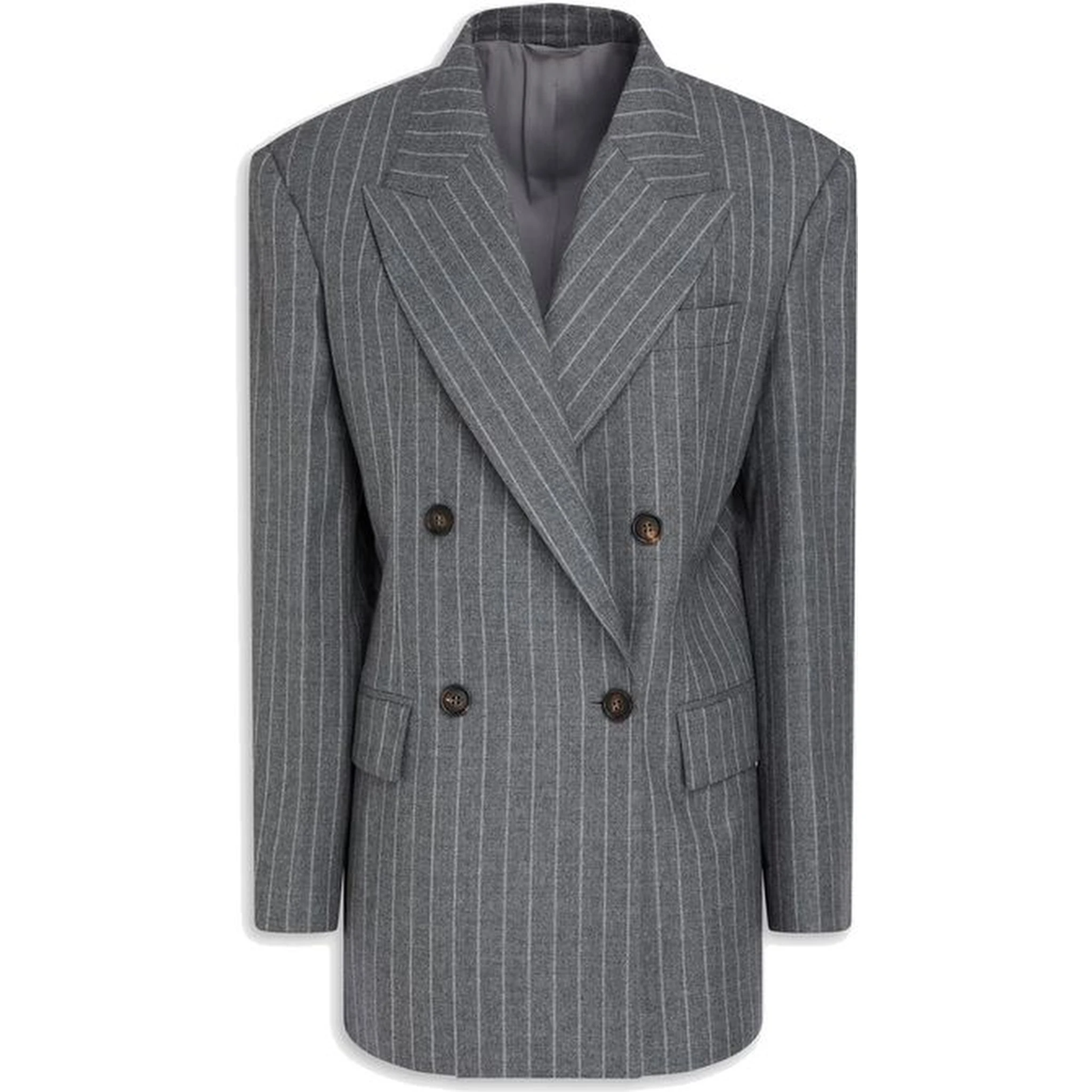 Gray Virgin Wool Blazer