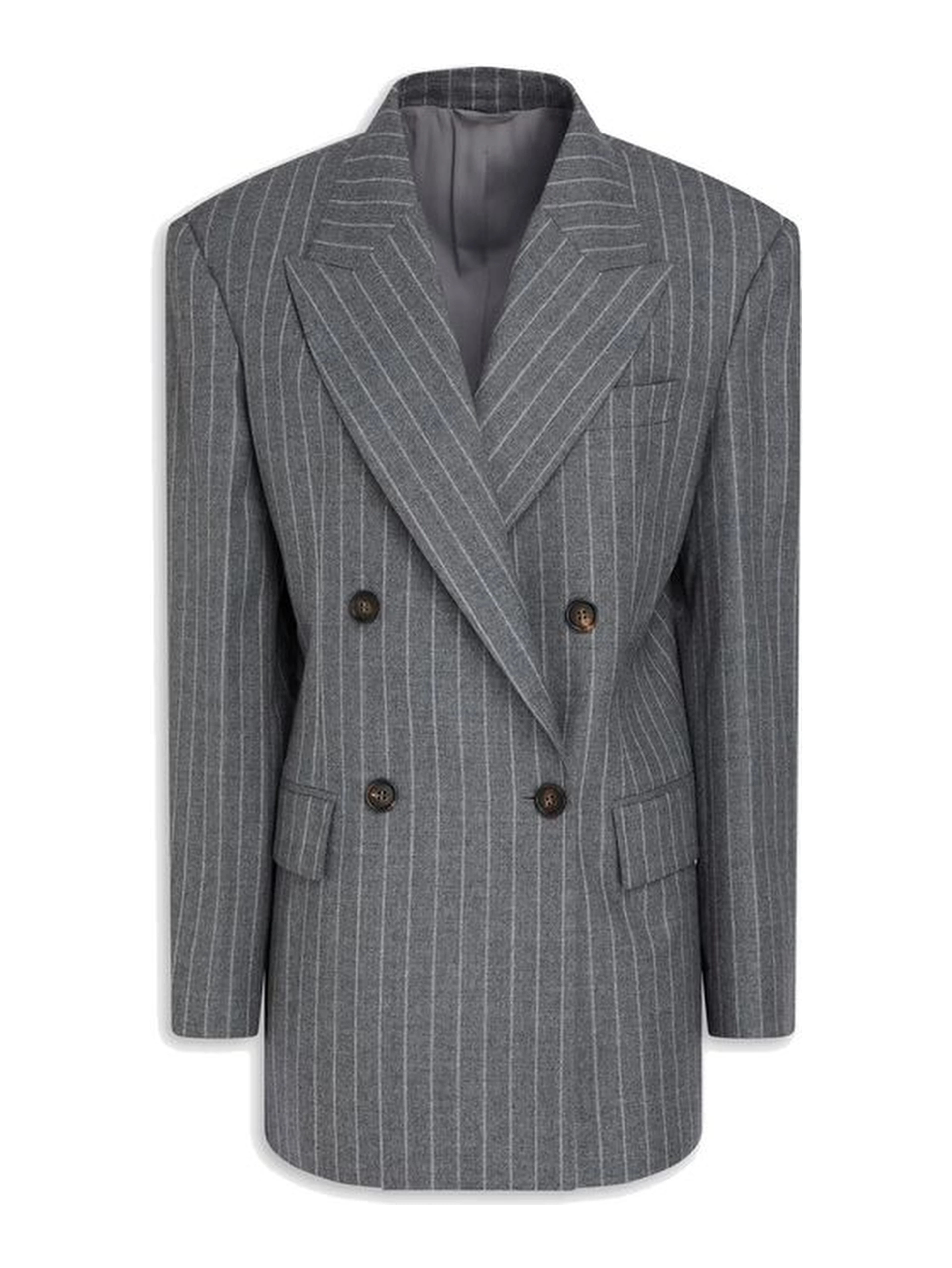 Gray Virgin Wool Blazer