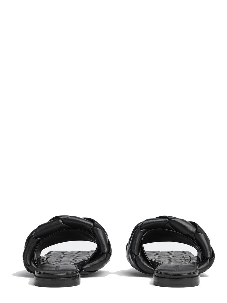 Black Lamb Leather Flat Sandals alternative