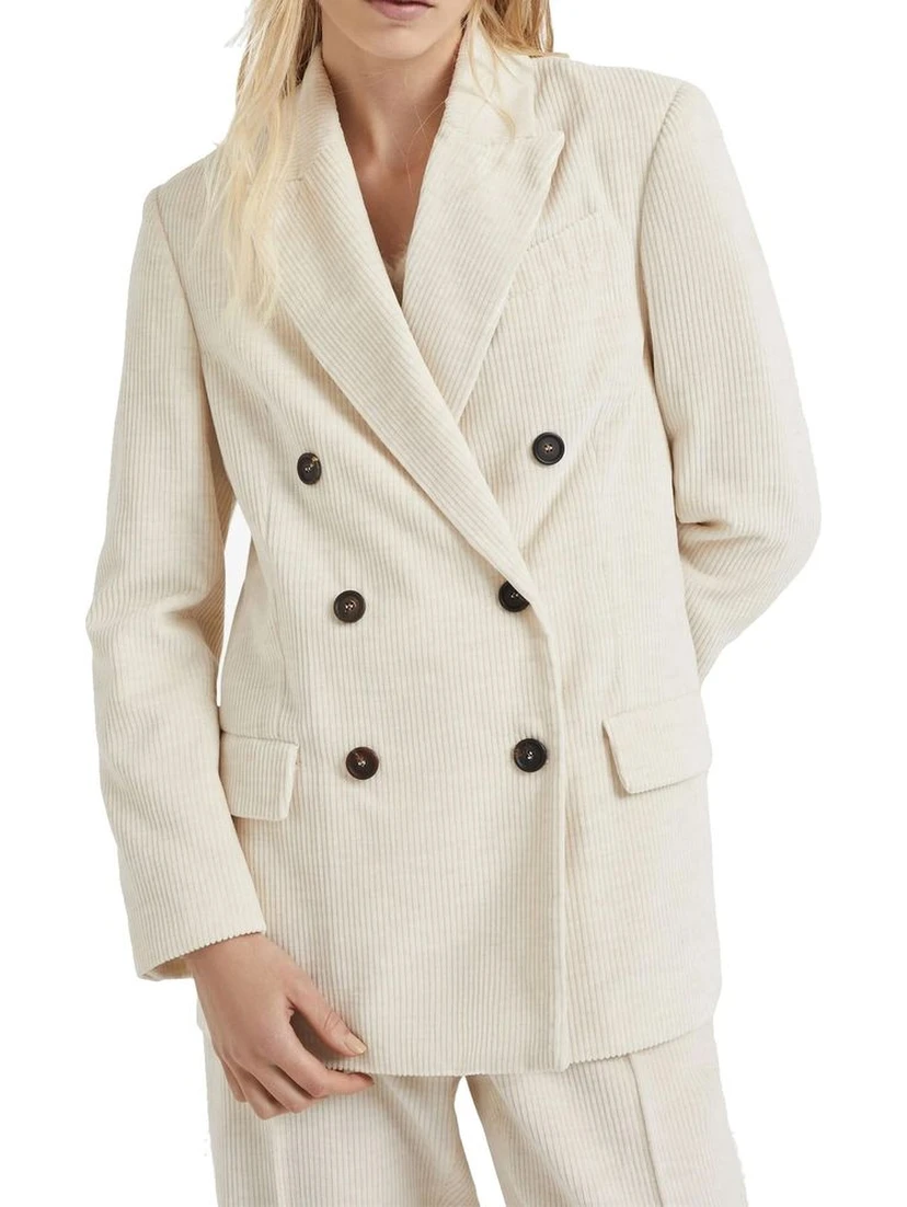 White Cotton Blazer