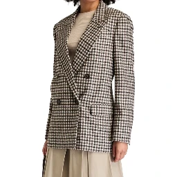Brown Alpaca Leather Blazer