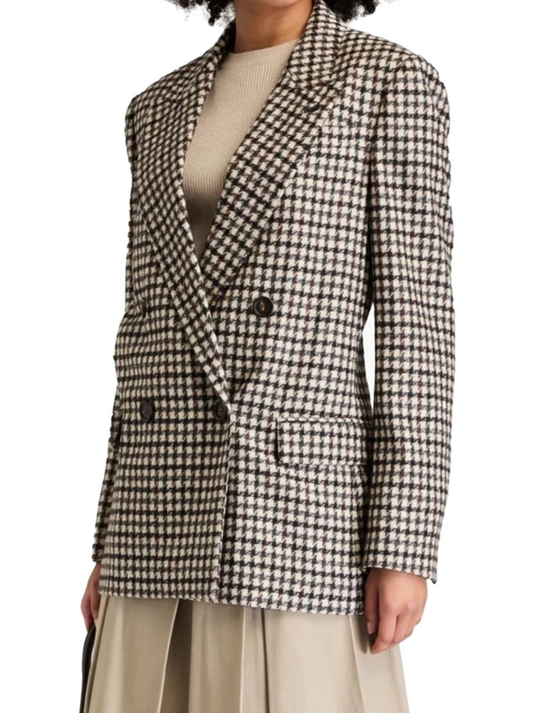Brown Alpaca Leather Blazer alternative