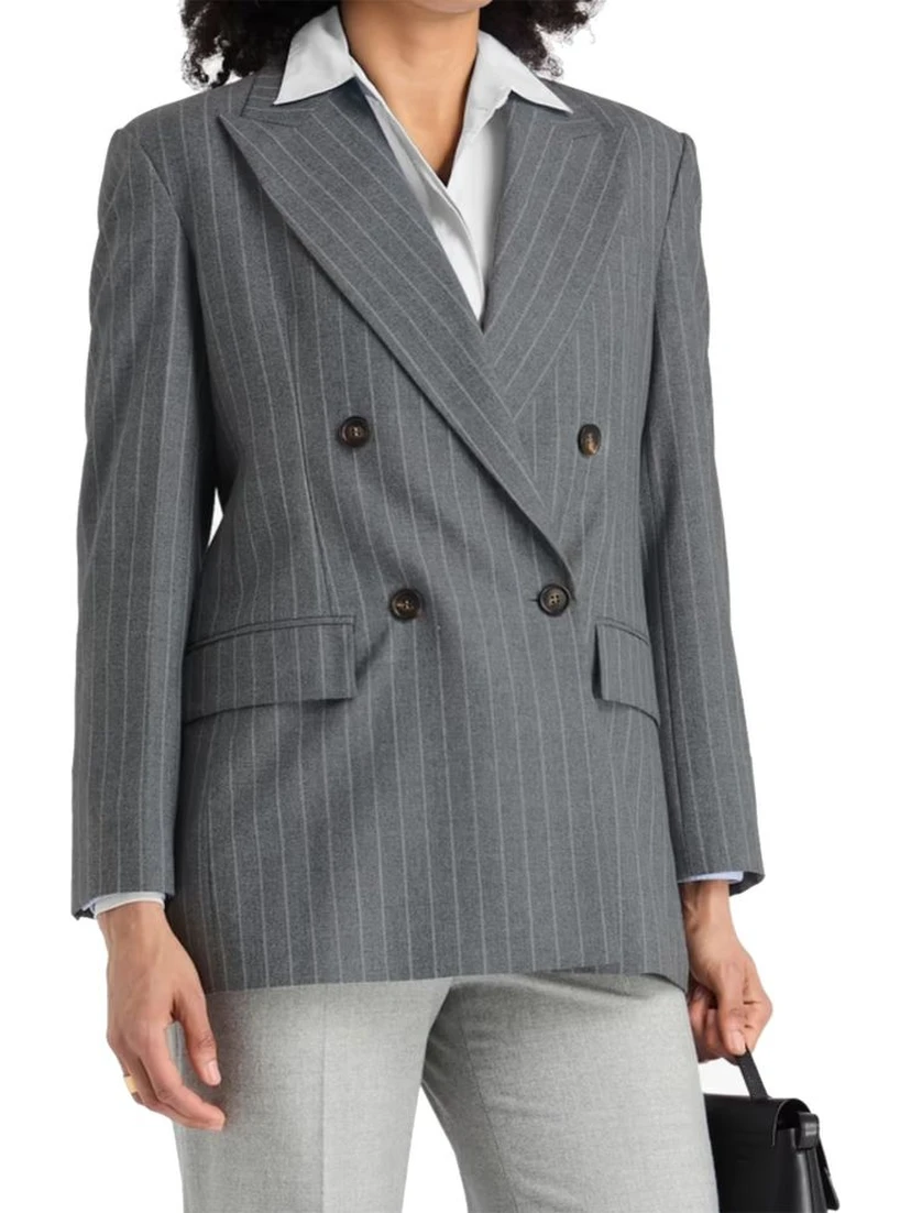 Gray Virgin Wool Blazer