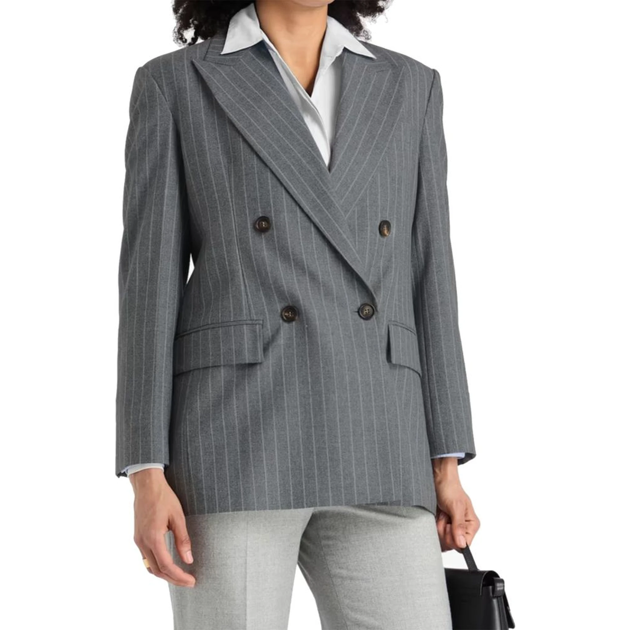 Gray Virgin Wool Blazer