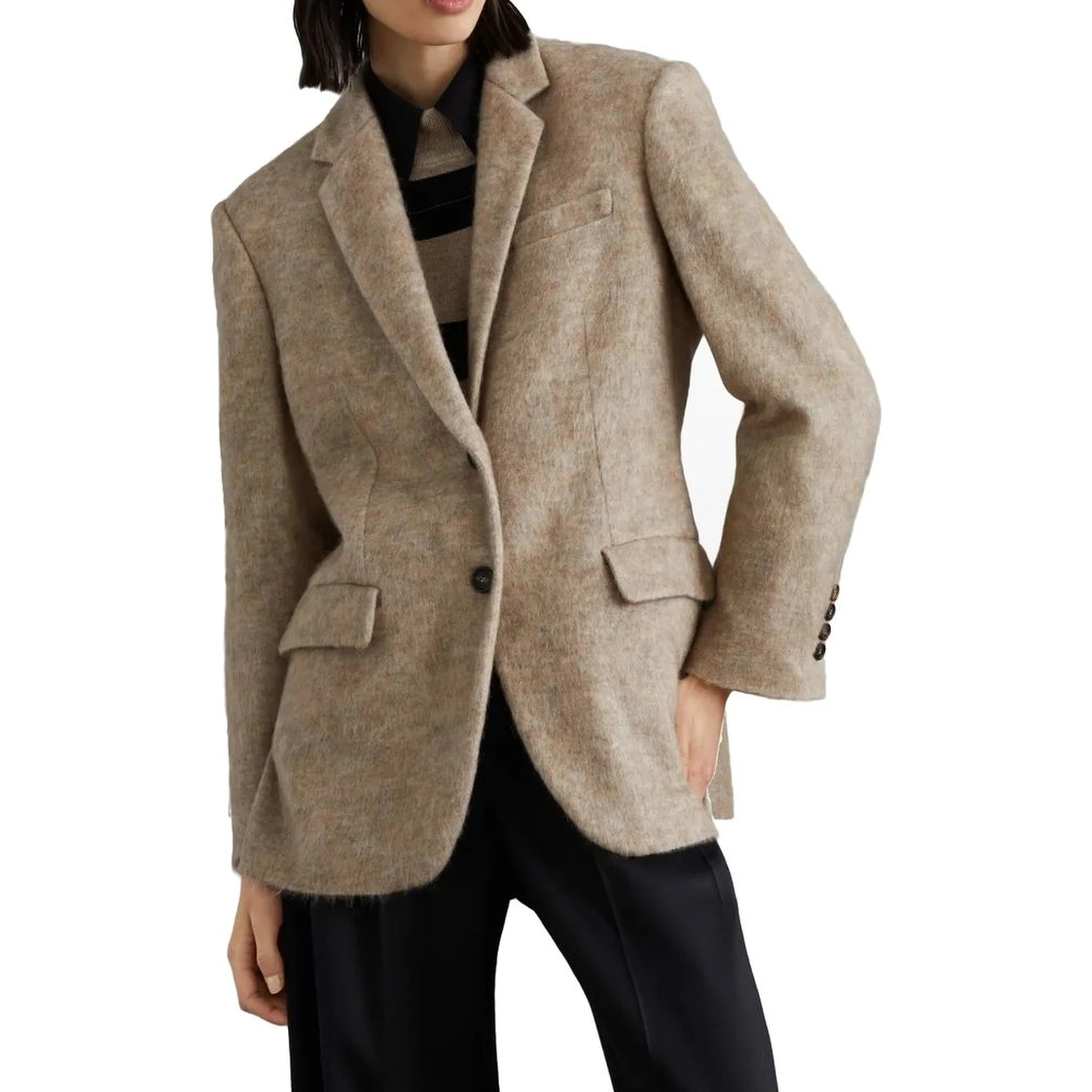 Beige Cashmere Blazer