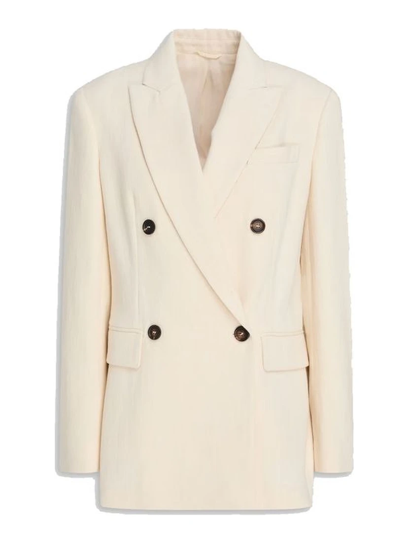 White Cotton Blazer