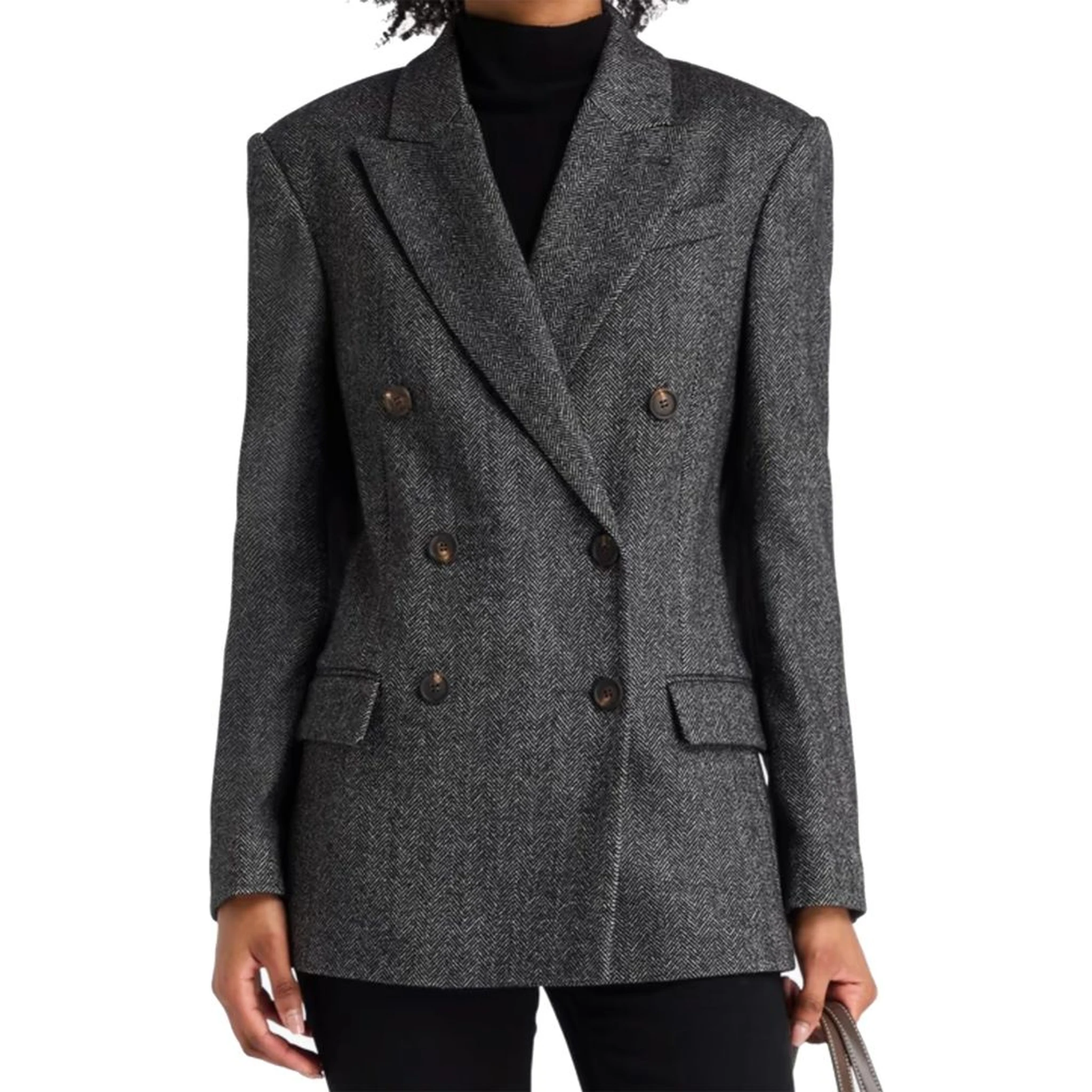 Black Elastane Blazer