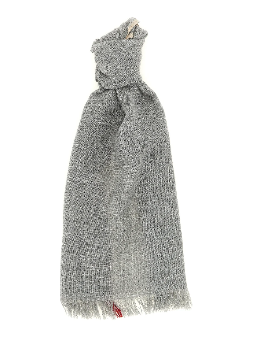 Gray Virgin Wool Scarf
