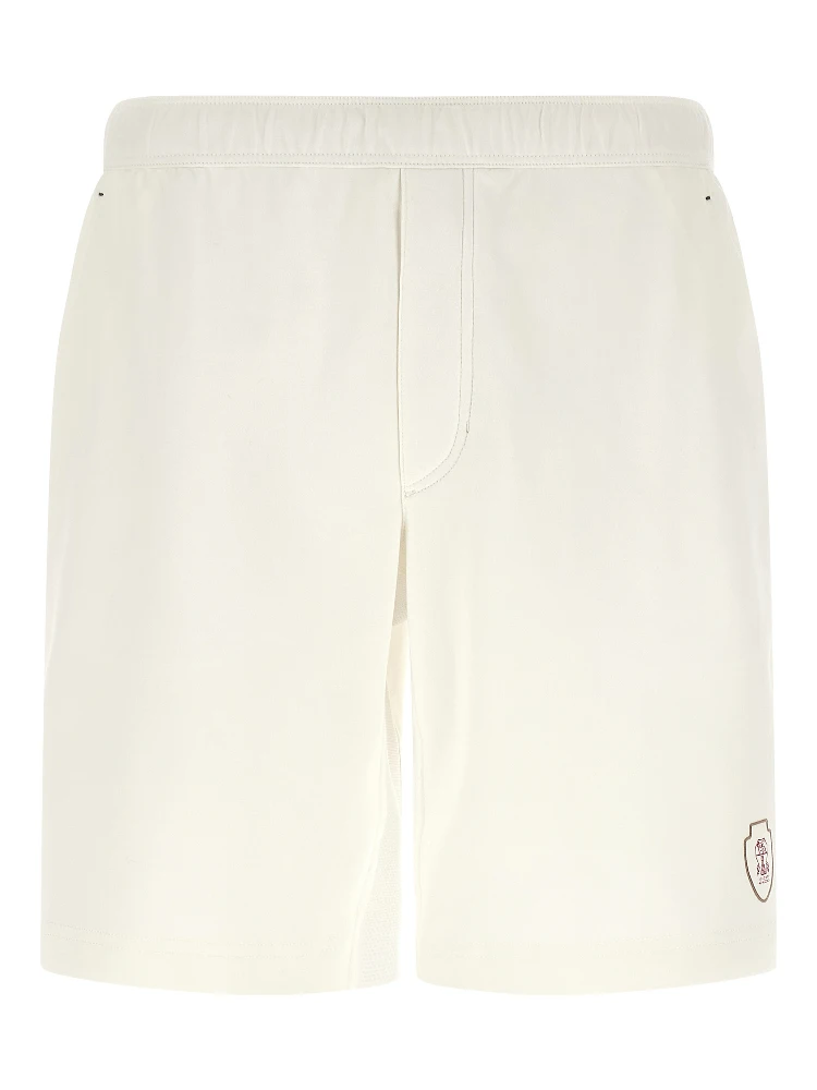 White Cotton Bermuda Shorts