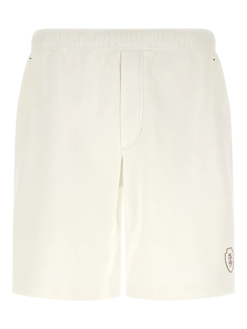 White Cotton Bermuda Shorts