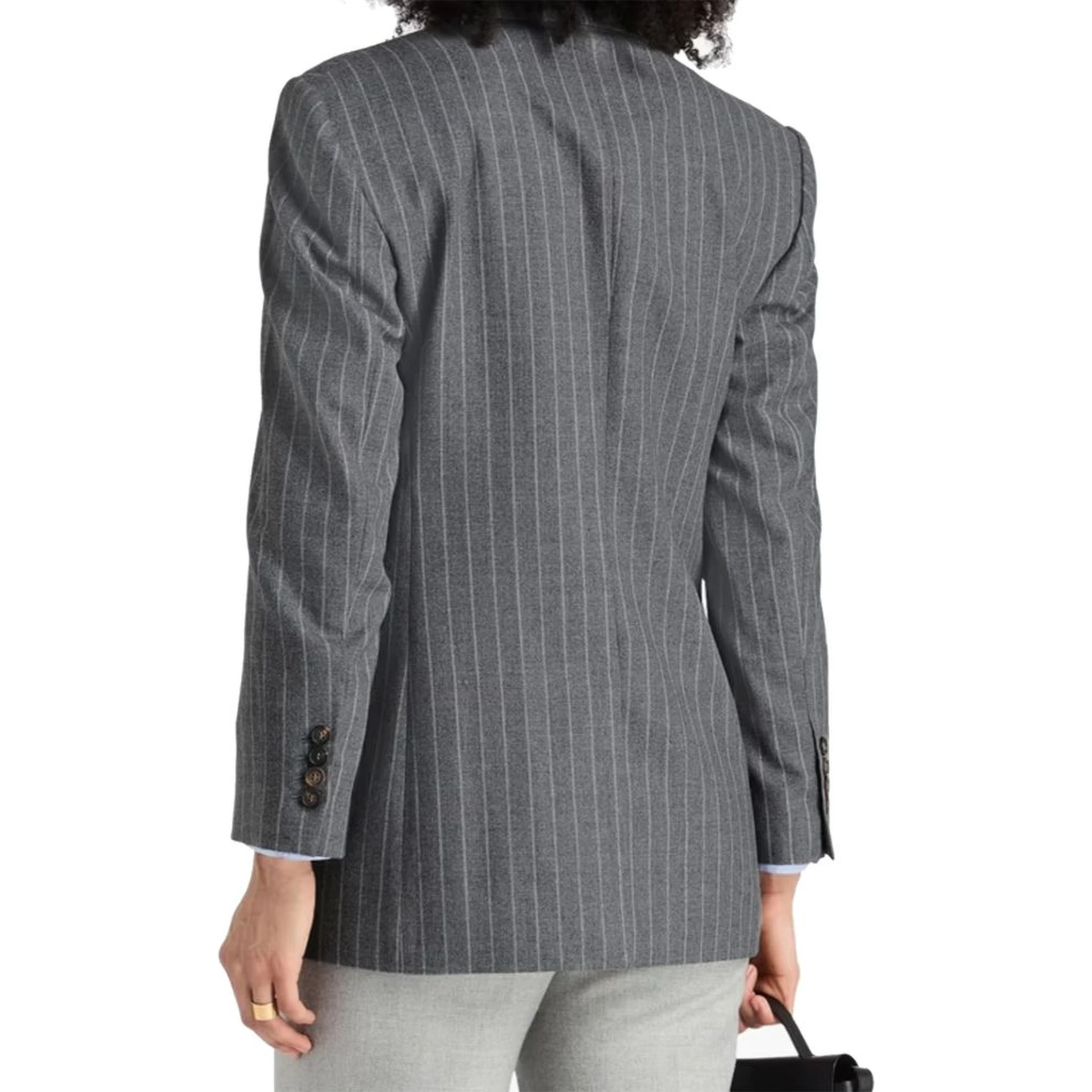 Gray Virgin Wool Blazer
