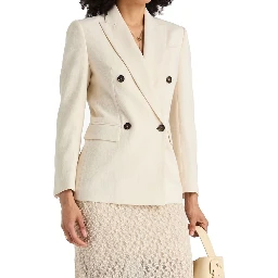 White Cotton Blazer