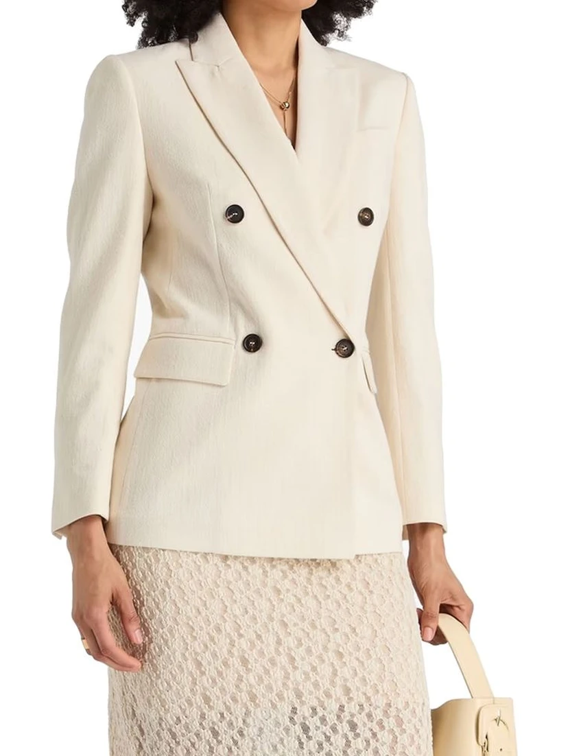 White Cotton Blazer