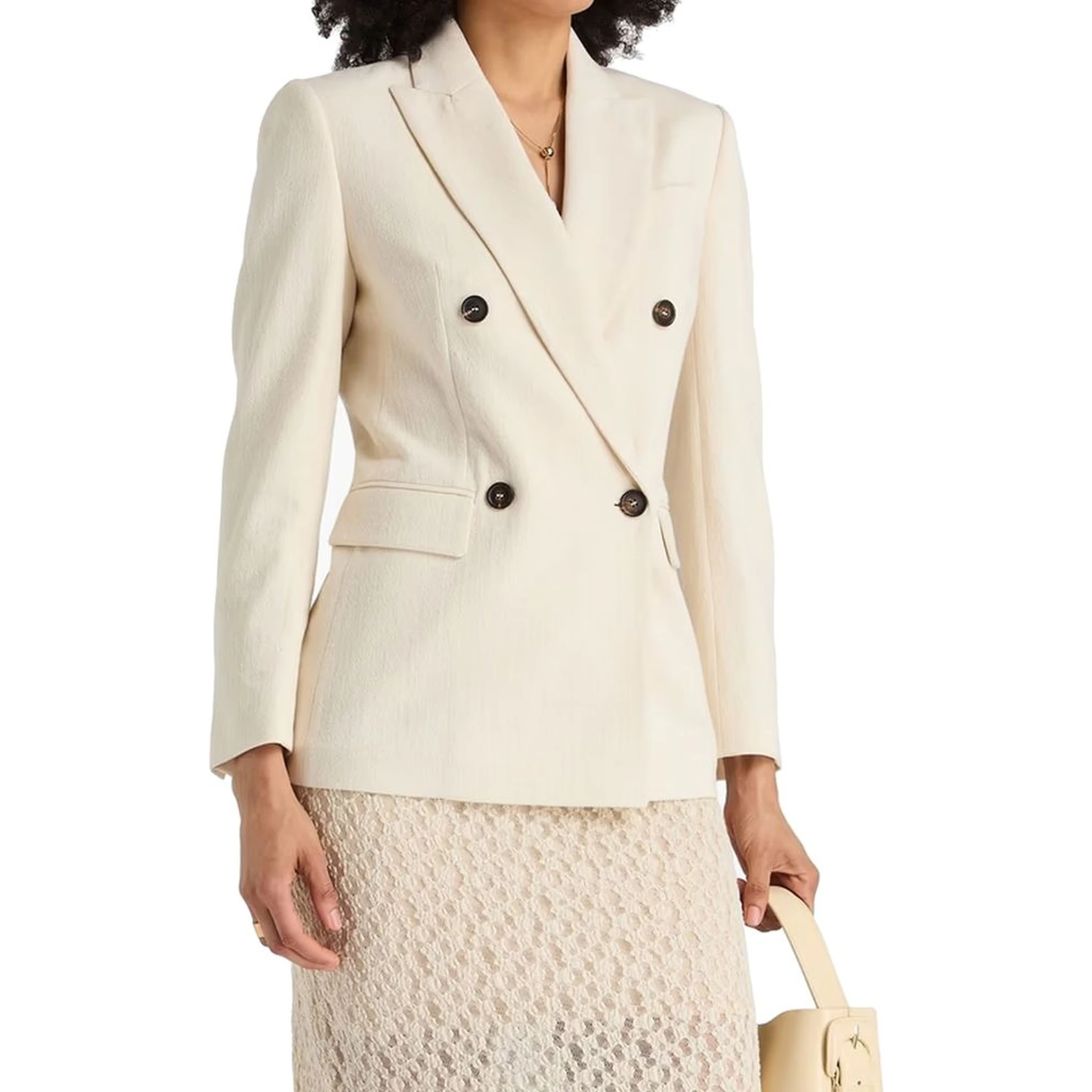 White Cotton Blazer