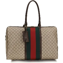 Beige Cotton Shoulder Bag