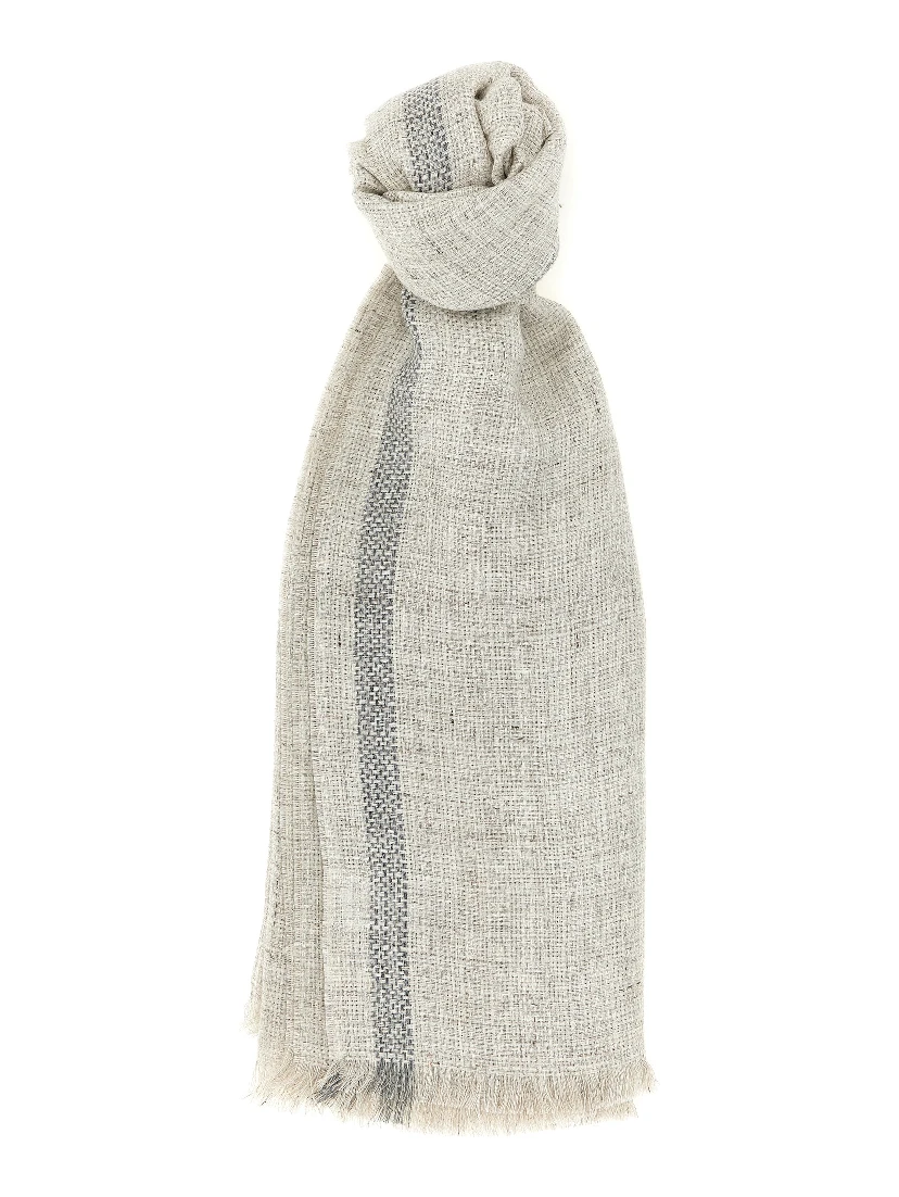 Gray Linen Scarf