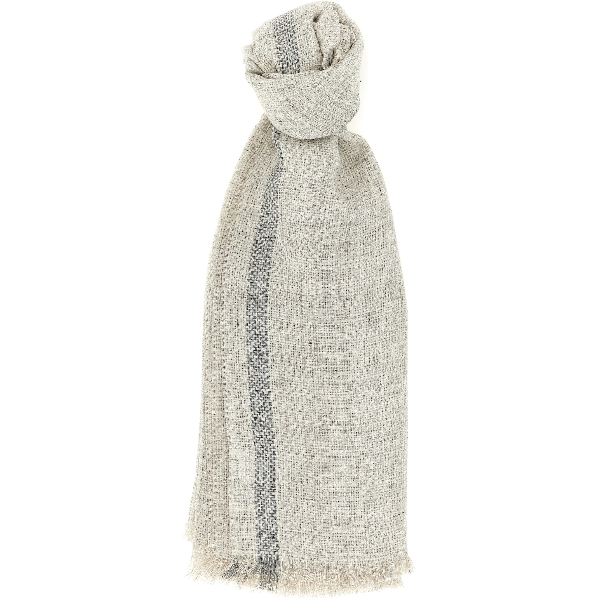 Gray Linen Scarf