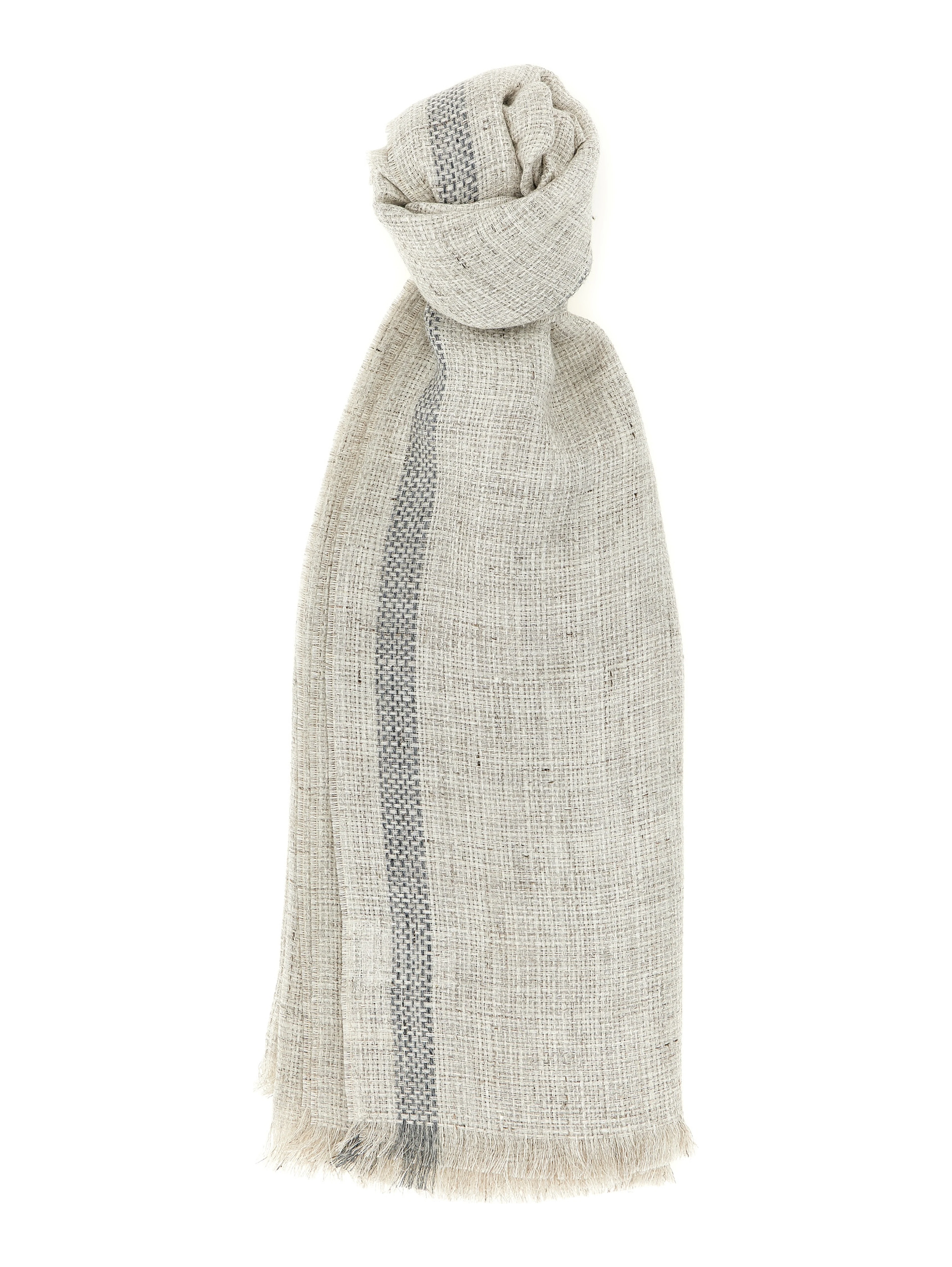 Gray Linen Scarf