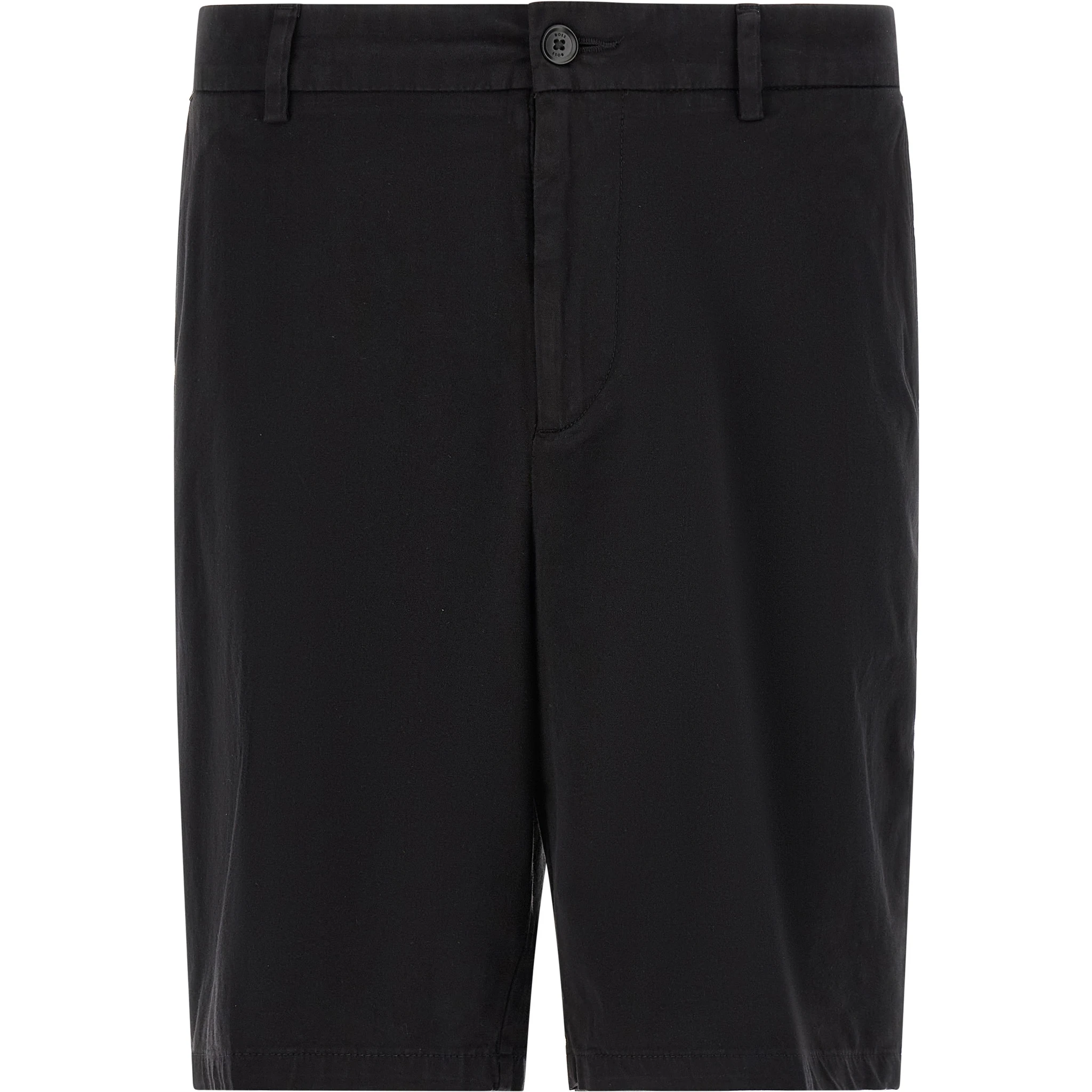 Black Cotton Bermuda Shorts
